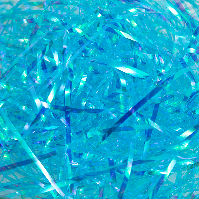 Remplissage décoratif holographique en raphia PET
