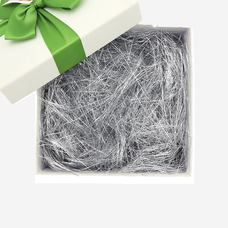 Fibre de raphia PET pailletée métallique