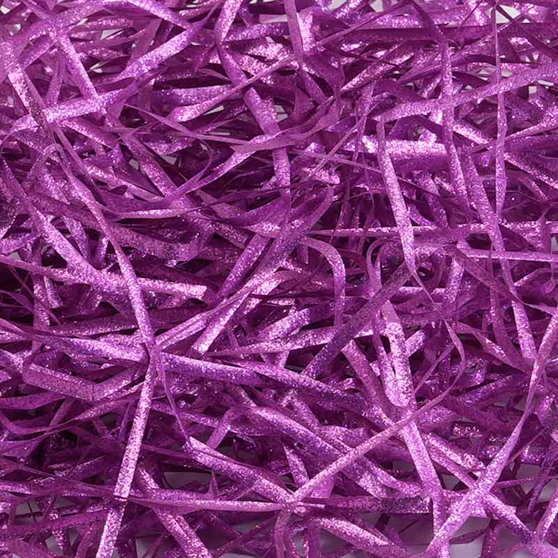 Fibre de raphia PET pailletée métallique