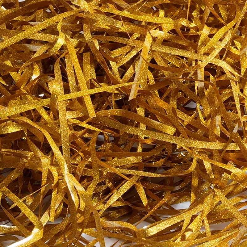 Fibre de raphia PET pailletée métallique