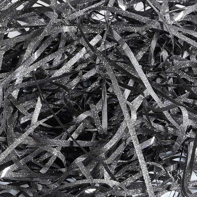 Fibre de raphia PET pailletée métallique
